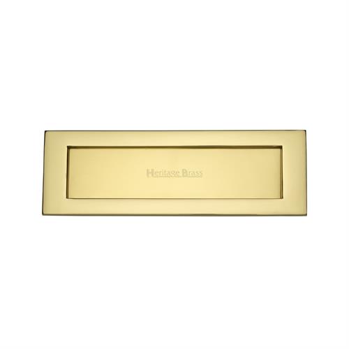 Heritage Brass V850 305-PB Letterplate 305mm x 101mm Polished Brass finish  Letterbox