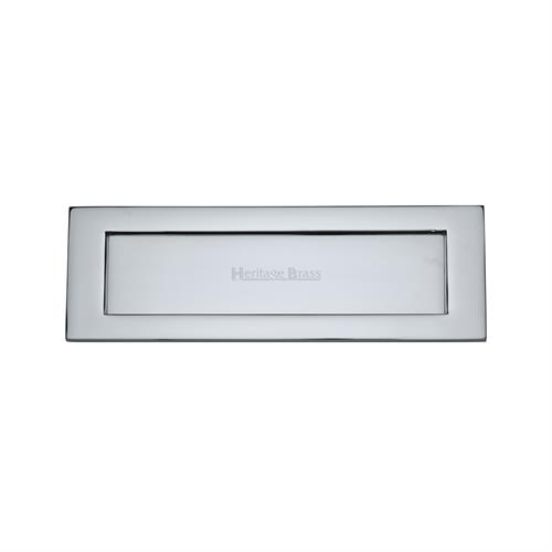 Heritage Brass V850 305-PC Letterplate 305mm x 101mm Polished Chrome finish  Letterbox