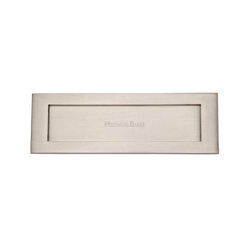 Heritage Brass V850 305-SN Letterplate 305mm x 101mm Satin Nickel finish  Letterbox