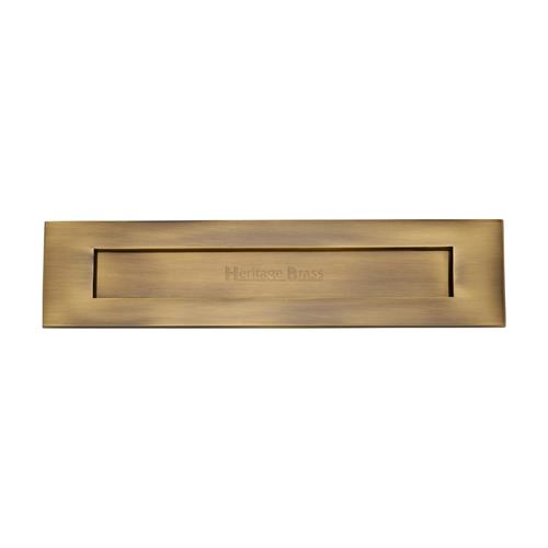 Heritage Brass V850 330-AT Letterplate  334mm x 78mm  Antique finish  Letterbox