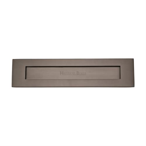 Heritage Brass V850 330-MB Letterplate  334mm x 78mm  Matt Bronze finish  Letterbox