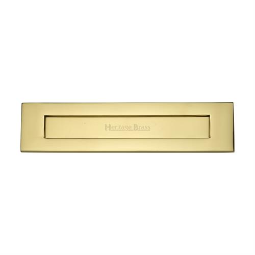 Heritage Brass V850 330-PB Letterplate  334mm x 78mm  Polished Brass finish  Letterbox