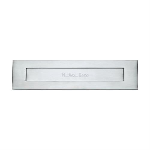 Heritage Brass V850 330-SC Letterplate  334mm x 78mm  Satin Chrome finish  Letterbox