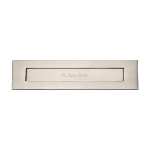 Heritage Brass V850 330-SN Letterplate  334mm x 78mm  Satin Nickel finish  Letterbox