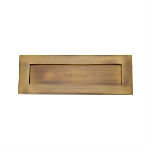 Heritage Brass V850 356-AT Letterplate  355mm x 124mm Antique finish  Letterbox