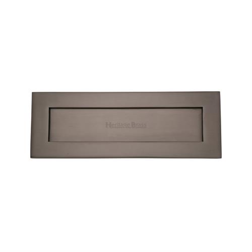 Heritage Brass V850 356-MB Letterplate  355mm x 124mm Matt Bronze finish  Letterbox