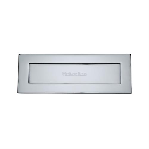 Heritage Brass V850 356-PC Letterplate  355mm x 124mm Polished Chrome finish  Letterbox