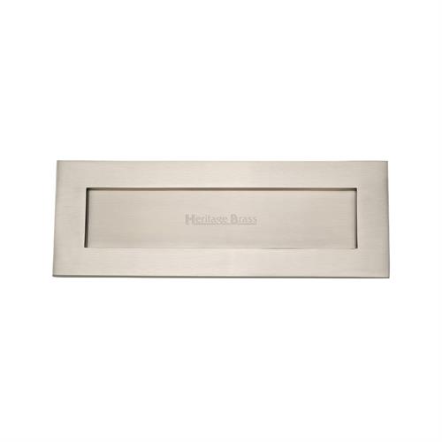 Heritage Brass V850 356-SN Letterplate  355mm x 124mm Satin Nickel finish  Letterbox