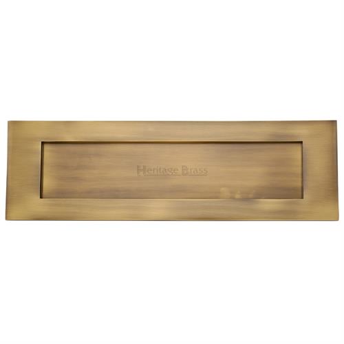 Heritage Brass V850 406-AT Letterplate  411mm x 123mm Antique finish  Letterbox