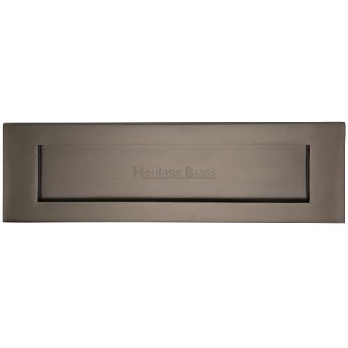 Heritage Brass V850 406-MB Letterplate  411mm x 123mm Matt Bronze finish  Letterbox