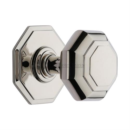 Heritage Brass V890-PNF Octagon Centre Door Knob 3
