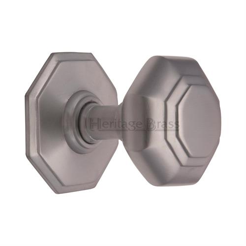 Heritage Brass V890-SC Octagon Centre Door Knob 3