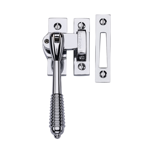 Heritage Brass Reeded Lockable Fastener Polished Chrome V894L MP/HP-PC
