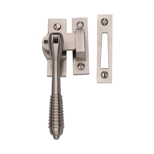 Heritage Brass Reeded Lockable Fastener Satin Nickel V894L MP/HP-SN