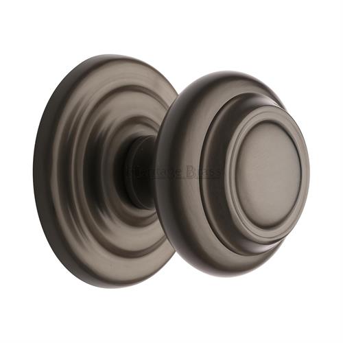 V905-MB Centre Door Knob Round Design 3 1/2