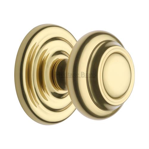 V905-PB Centre Door Knob Round Design 3 1/2