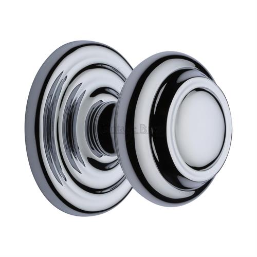 V905-PC Centre Door Knob Round Design 3 1/2