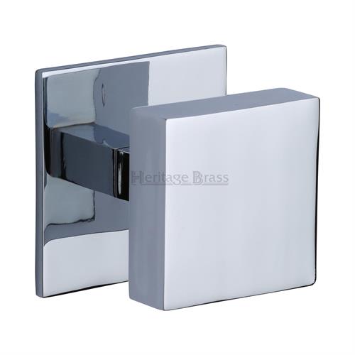 V908-PC Centre Door Knob Square Design 3