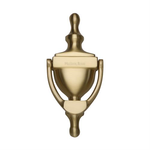 HERITAGE BRASS V910 152-SB Urn Knocker 6 Satin Brass finish