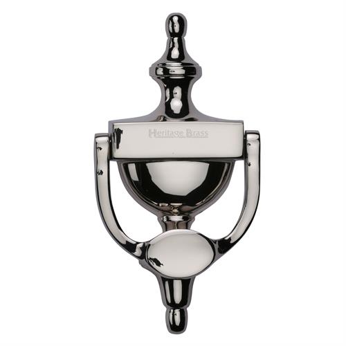 HERITAGE BRASS V910 195-PNF Urn Knocker 7 1/4 Polished Nickel finish