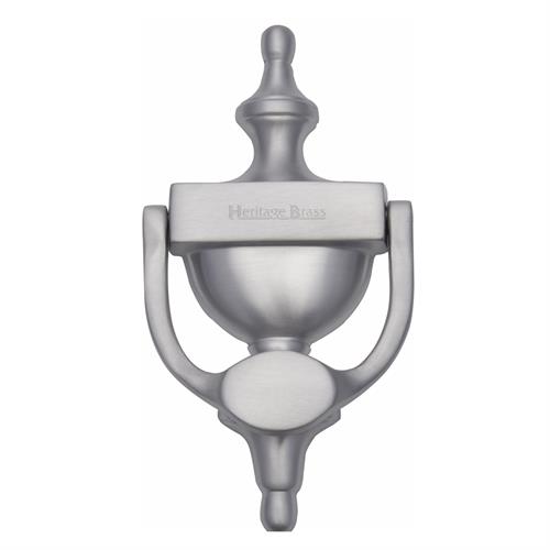 HERITAGE BRASS V910 195-SC Urn Knocker 7 1/4 Satin Chrome finish
