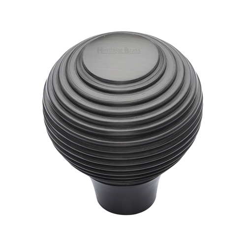 Heritage Brass V974 32-MB Cabinet Knob Reeded Design 32mm Matt Bronze finish
