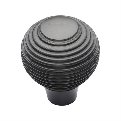 Heritage Brass V974 38-MB Cabinet Knob Reeded Design 38mm Matt Bronze finish
