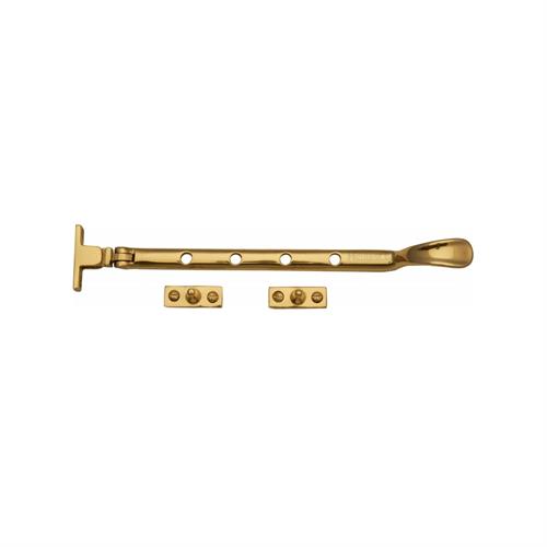 Heritage Brass V990 10-PB Casement Window Stay Spoon Pattern 10 Polished Brass finish