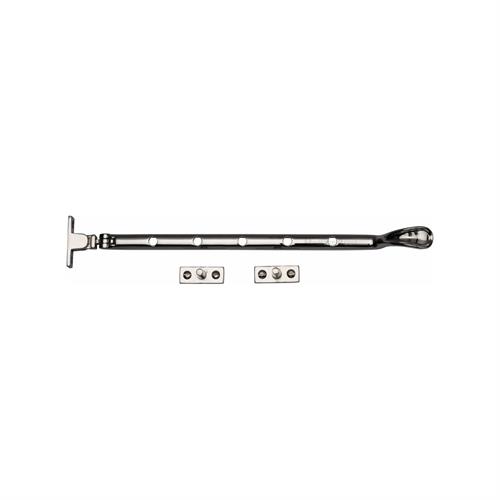 Heritage Brass V990 12-PNF Casement Window Stay Spoon Pattern 12 Polished Nickel finish
