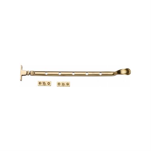 Heritage Brass V990 12-SB Casement Window Stay Spoon Pattern 12 Satin Brass finish