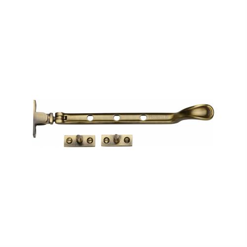 Heritage Brass V990 8-AT Casement Window Stay Spoon Pattern 8 Antique finish