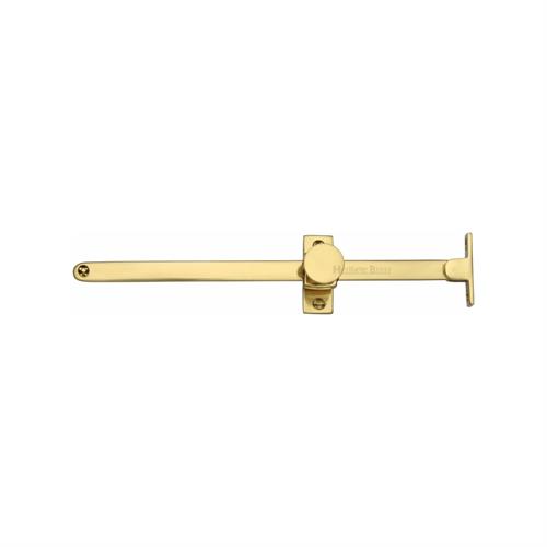 Heritage Brass V991 10-PB Casement Stay Sliding Design 10 Polished Brass Finish