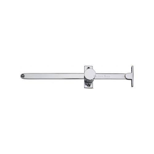 Heritage Brass V991 10-PC Casement Stay Sliding Design 10 Polished Chrome Finish