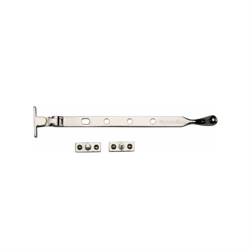 Heritage Brass V992 10-PNF Casement Window Stay Ball Design 10 Polished Nickel Finish