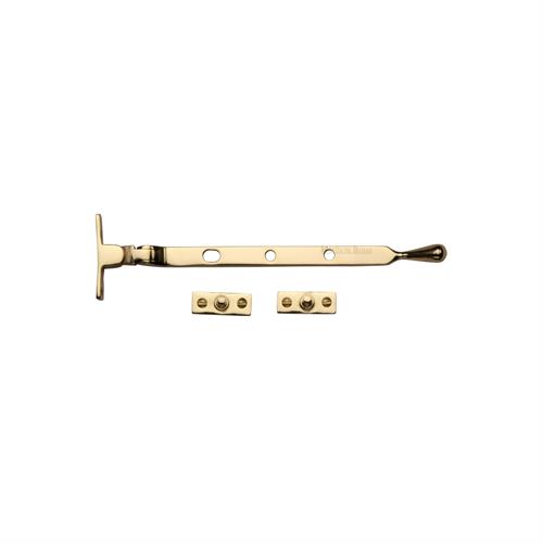 Heritage Brass V992 8-PB Casement Window Stay Ball Design 8 Polished Brass Finish