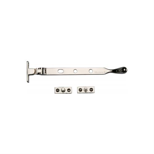 Heritage Brass V992 8-PNF Casement Window Stay Ball Design 8 Polished Nickel Finish