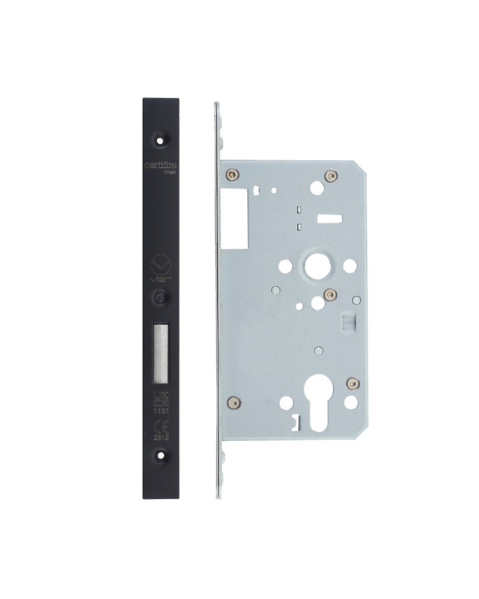 Vier VDL0060-ST-PCB Din Euro Deadlock- Backset 60mm - 2 Pc Forend - Square - PCB - Single Throw