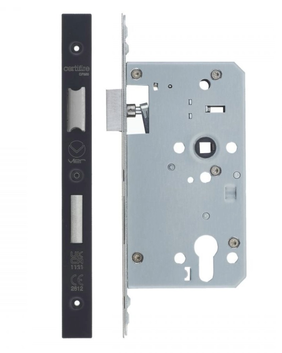 Vier VDL7260-ST-PCB Din Euro Sashlock- Backset 60mm - 2 Pc Forend - Square - PCB - Single Throw