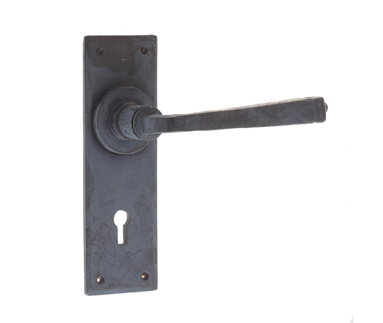 Frelan Valley Forge Door Handle on Lockplate Beeswax 155mm VFX100