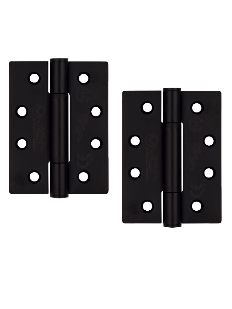 Vier VHC243-PCB Grade 14 Concealed Bearing Hinge Square - 102 x 76 x 3mm - Powder Coated Black