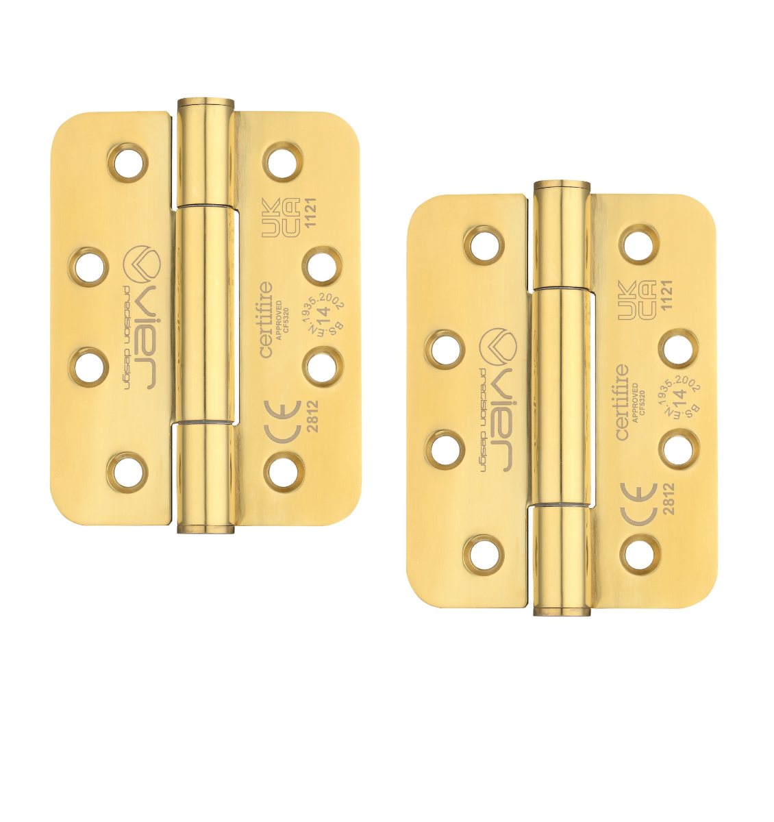 Vier VHC243RPVD Grade 14 Concealed Bearing Hinge Stainless Steel Radius - Grade 201 - 102 x 76 x 3mm Pvd