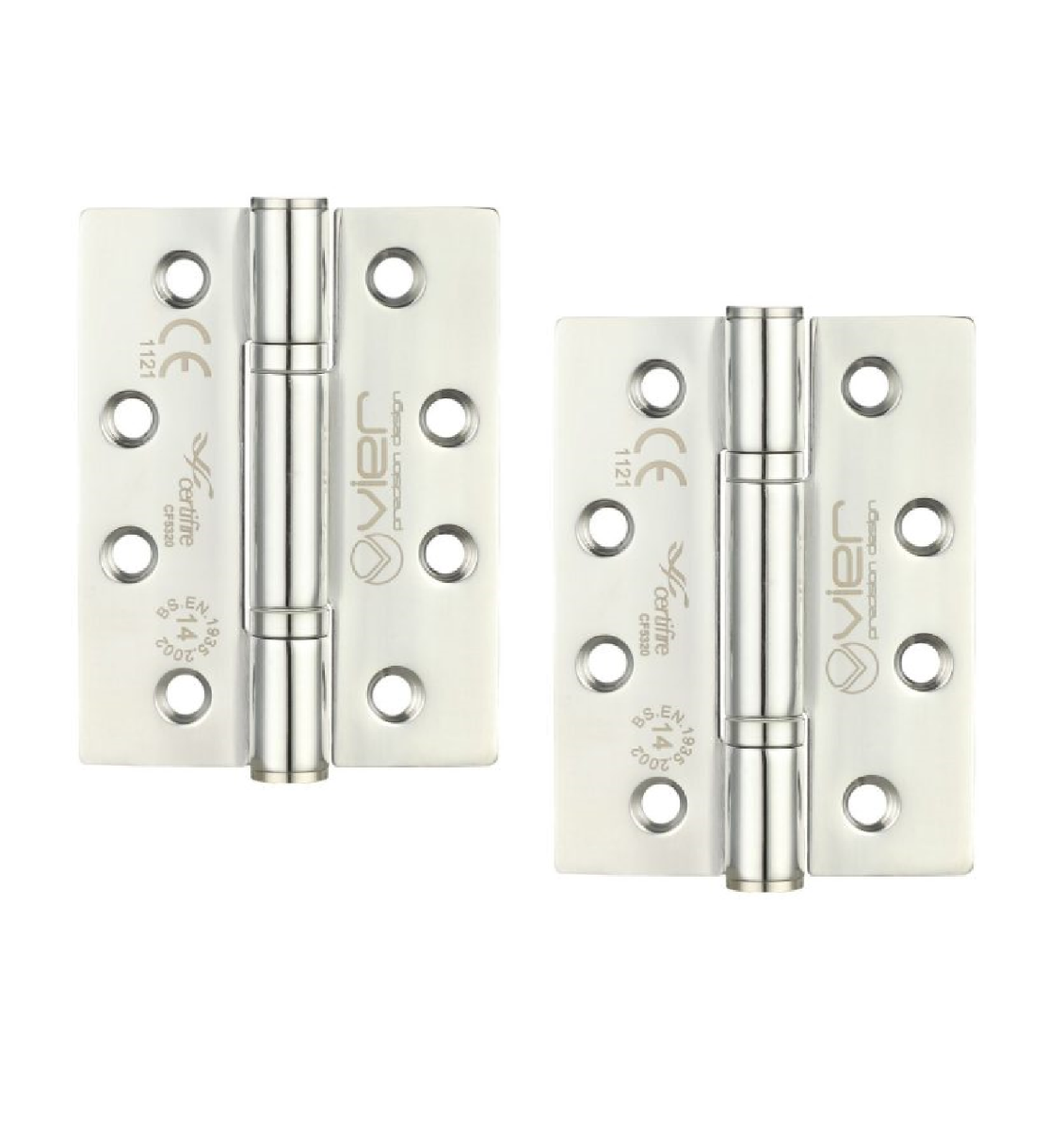 Vier VHP243P Grade 14 Bearing Stainless Steel - Grade 201 - 102 x 76 x 3mm Polished Stainless Steel