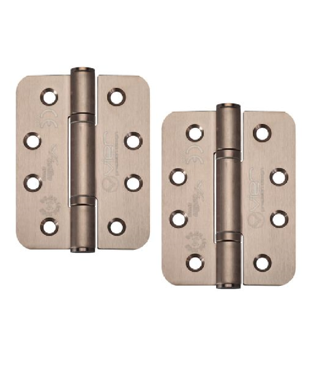 VIER VHP243R-PVDBZ Grade 14 Radius Low Maintenance Hinge Stainless Steel - Grade 201 - 102 x 76 x 3mm