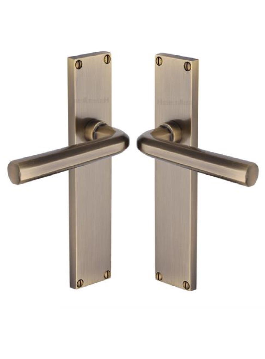 Heritage Brass Octave Lever Latch Door Handle on 200mm Plate AT Antique Brass VT5910-AT
