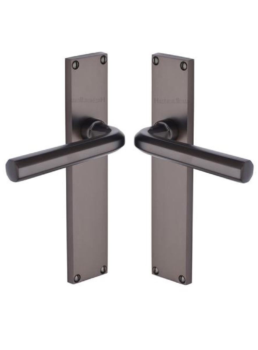 Heritage Brass Octave Lever Latch Door Handle on 200mm Plate MB Matt Bronze VT5910-MB
