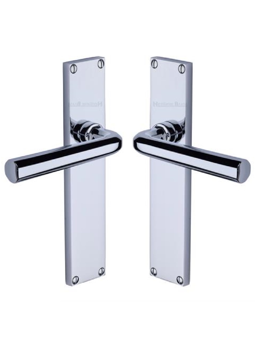 Heritage Brass Octave Lever Latch Door Handle on 200mm Plate PC Polished Chrome VT5910-PC