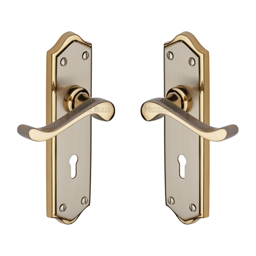 Heritage Brass W4200-JP Door Handle Lever Lock Buckingham Design Jupiter finish