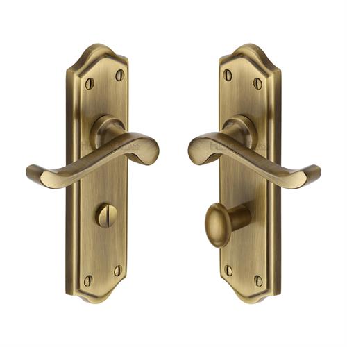 Heritage Brass W4220-AT Door Handle for Bathroom Buckingham Design Antique finish