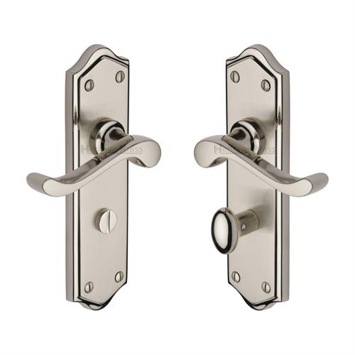 Heritage Brass W4220-MC Door Handle for Bathroom Buckingham Design Mercury finish
