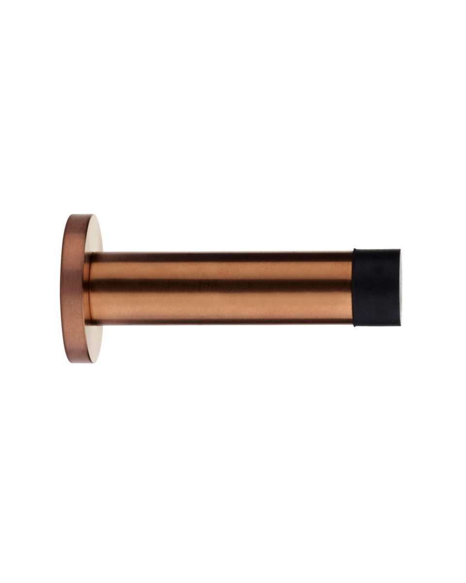 STEELWORKS Projection Skirting Door Stop On Concealed Rose 70mm - Bronze